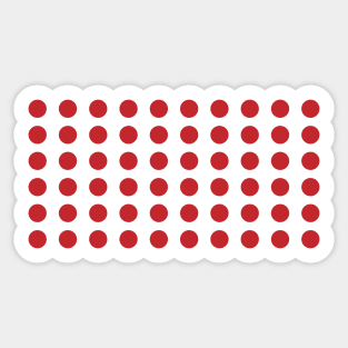 Retro Red Polka Dots #home #decor #retrostyle #polkadots #stylish #sixties Sticker